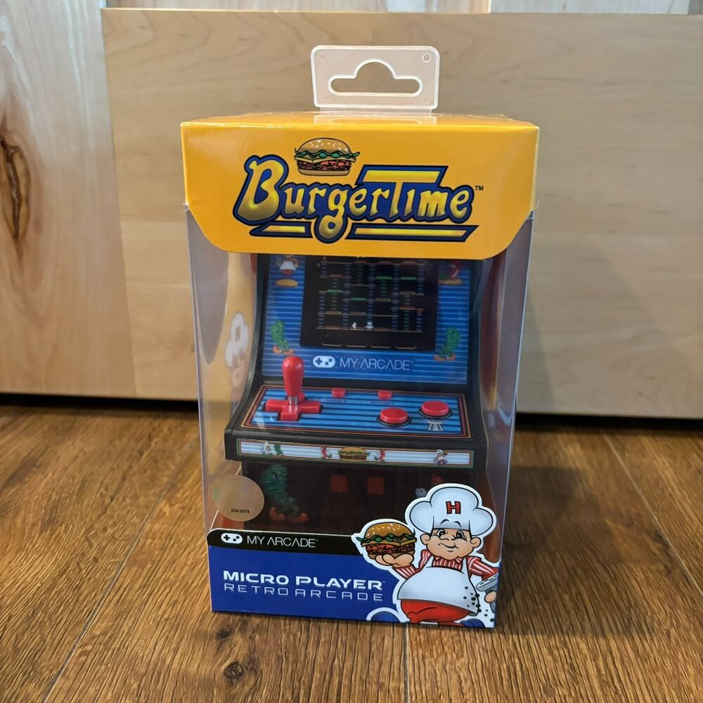 New My Arcade Micro Player Retro Arcade Burgertime 2.75" Full Color Display